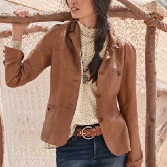 Sundance Jackets & Blazers - Sundance Nashville Lamb Leather Blazer Jacket Boho Southwestern NWT Size XS